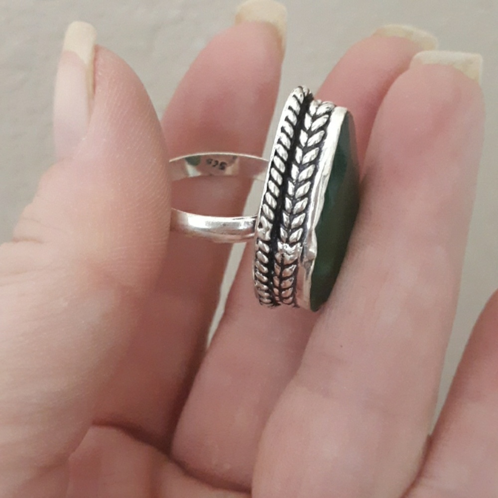 New Emerald 925 Silver Ring. - Picture 8 of 8